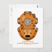 別の世界を探索(深いダイビングヘルメット) ポストカード (正面/裏面)