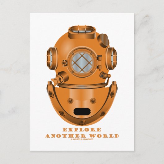 別の世界を探索(深いダイビングヘルメット) ポストカード (正面)