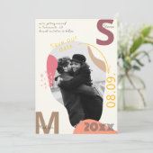 別の保存日付カード結婚式招待状 セーブザデート (スタンド正面)