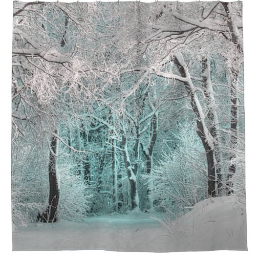 別の冬のワンダーランド シャワーカーテン (正面)