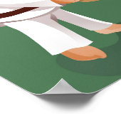 別の割れ目で木を持っている空手の少年 ポスター (角)