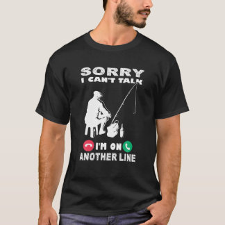 別の回線で話せなくて申し訳ないおもしろいFishi Tシャツ