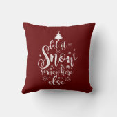 別の場所で雪に梅赤の休日 クッション (裏面)