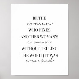 別の女性の冠を固定する女性である ポスター