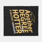 別の学位ホッタマスターの学位の卒業 フリースブランケット (正面(横))