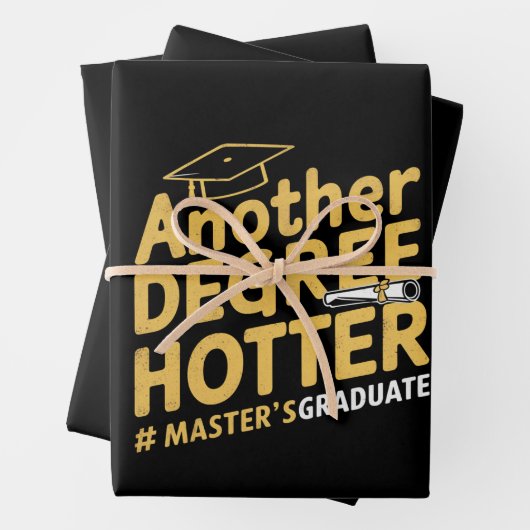 別の学位ホッタマスターの学位の卒業 ラッピングペーパーシート (インサイチュ)