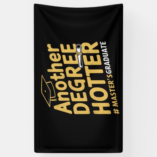 別の学位ホッタマスターの学位の卒業 横断幕 (縦)