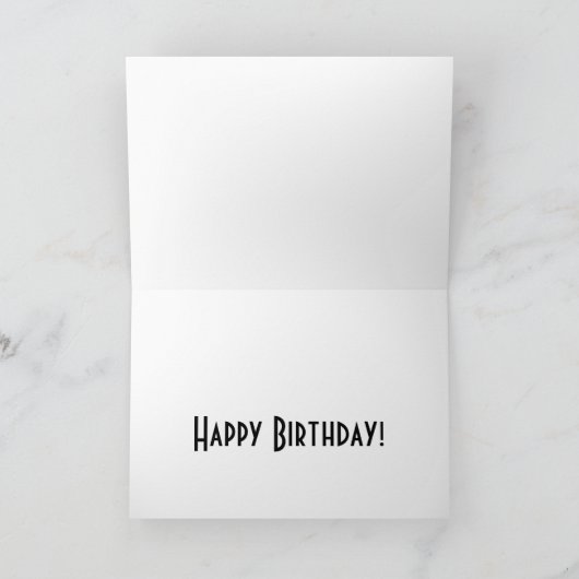 「別の完了した旅のおめでとう」誕生日カード サンキューカード (内部)