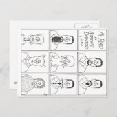 別の寸法の自分のひげ ポストカード (正面/裏面)