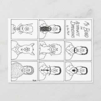 別の寸法の自分のひげ ポストカード