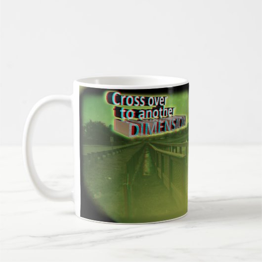 別の寸法3Dに交差 コーヒーマグカップ (左)