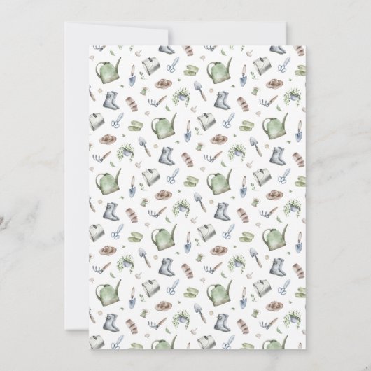 別の小さな芽オンザウェイベビー招待状 招待状 (裏面)