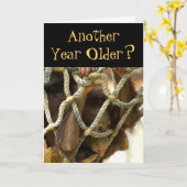 別の年の古い誕生日 カード (黄色い花)