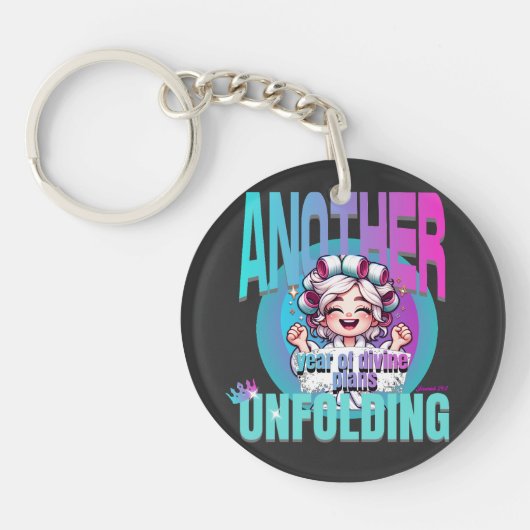 別の年の神の計画が展開（ピンク） - Je キーホルダー (正面)