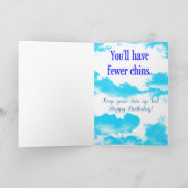 別の年より古いか。 誕生日の青無し カード (内部)