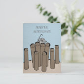 別の年グレイ髪おもしろい古誕生日はがき ポストカード (スタンド正面)