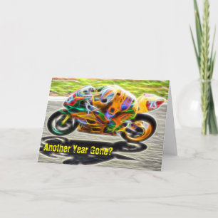 別の年ゴースポーツバイク誕生日カード カード