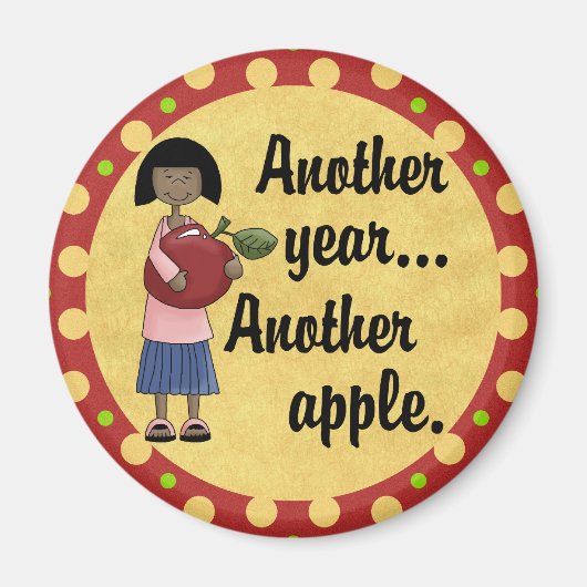 別の年、別のアップル先生 マグネット (正面)