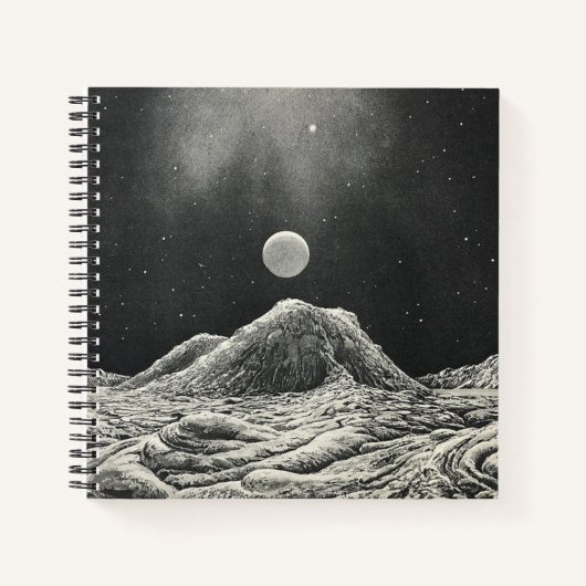 別の惑星宇宙イラストレーション ノートブック (正面)