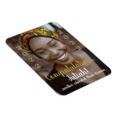 別の教育を受けた黒人女性2022卒業写真 マグネット (右側)