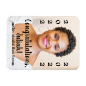 別の教育を受けた黒人女性2022卒業写真 マグネット (横)