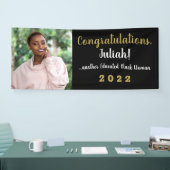 別の教育を受けた黒人女性2022年の卒業写真 横断幕 (トレードショー)