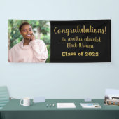 別の教育を受けた黒人女性2022年の卒業写真 横断幕 (トレードショー)