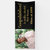 別の教育を受けた黒人女性2022年の卒業写真 横断幕 (縦)