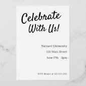 別の教育を受けた黒人女性Locs 2022卒業 箔招待状 (裏面)