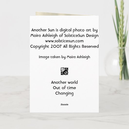 別の日曜日 カード (裏面)