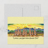 別の晴れたバニーデイラビットウォーターカラーアートポスト ポストカード (正面/裏面)