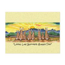 別の晴れたバニーデイラビットウォーターカラーアートポスト