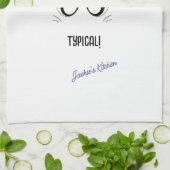 別の皿は捨ておもしろいたパーソナライズされた キッチンタオル (折り畳み)