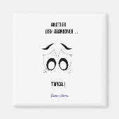 別の皿は捨ておもしろいたパーソナライズされた マグネット (正面)