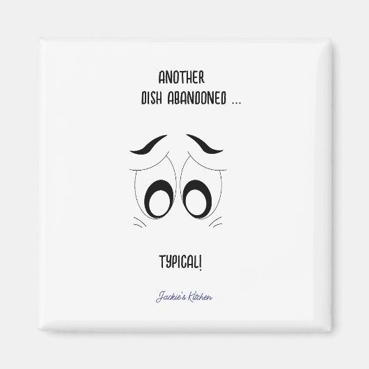 別の皿は捨ておもしろいたパーソナライズされた マグネット (正面)