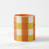別の織り日オレンジと黄色 マグカップ (中央)