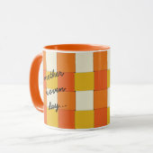 別の織り日オレンジと黄色 マグカップ (正面左)