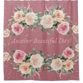 別の美しい日水カラーバラフローラ シャワーカーテン (正面)