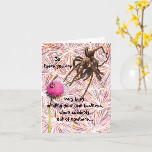 別の誕生日がスパイダーカードを掴む カード (黄色い花)