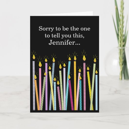 別の誕生日が古くなったパーソナライズされた誕生日 カード (正面)