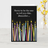 別の誕生日が古くなったパーソナライズされた誕生日 カード (黄色い花)