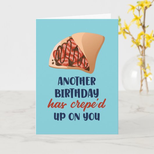 別の誕生日はクレープアップのおもしろい誕生日 カード (黄色い花)