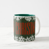 別の赤いMeh.rryのクリスマス ツートーンマグカップ (正面右)