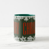 別の赤いMeh.rryのクリスマス ツートーンマグカップ (中央)