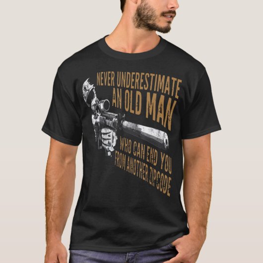 別の郵便番号からあなたを終わらせることができるメンズ老人 Tシャツ (正面)