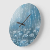 別の雨の日 ラージ壁時計 (傾斜)