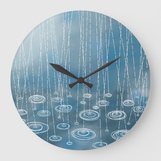 別の雨の日 ラージ壁時計 (正面)