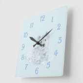別の風呂に入らない スクエア壁時計 (傾斜)
