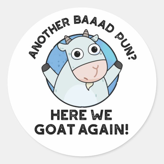 別のBaad Punここで私たちは再びヤギ動物Pun ラウンドシール (正面)