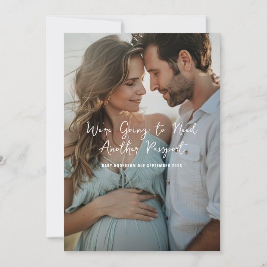 別のPassport Travelのテーマ | 写真妊娠 案内状 (正面)